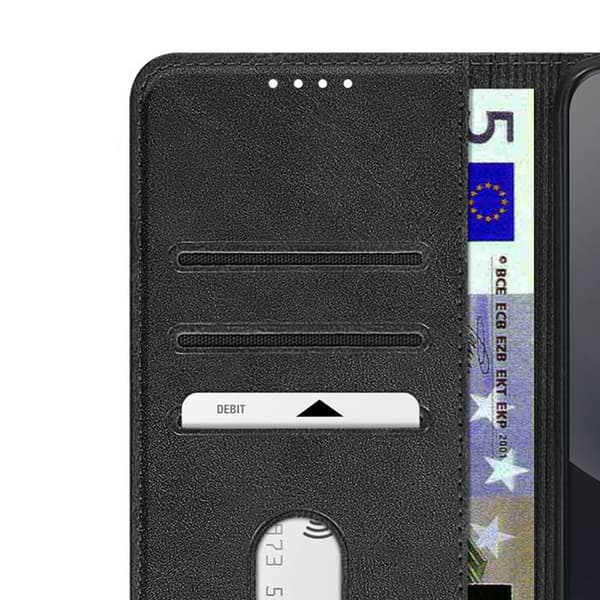 Etui til Redmi Note 15 Pro Plus med kortlomme og videostøtte i sort Svart