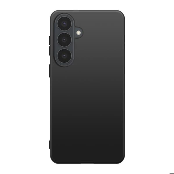 Cover til Galaxy S26 Plus Mat Finish i Blødt Silikone Sort Svart