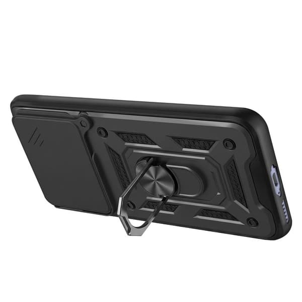 Coque Ring til Redmi Note 15 4G med Skydelåg til Kamera Mayaxess Sort Svart