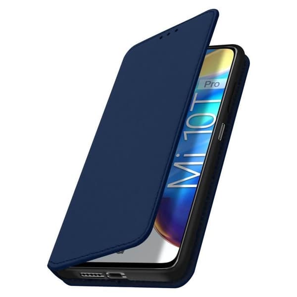 Hus - Xiaomi - Mi 10T / Mi 10T Pro - Folio Etui - Øko-læder - Blå Blå