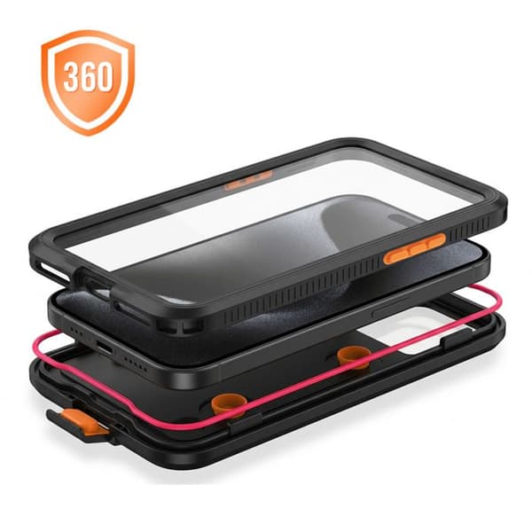 Cover til iPhone 6.7" 12 Pro Max til 16 Pro Max med fuld IP68 beskyttelse Shellbox Sort Svart
