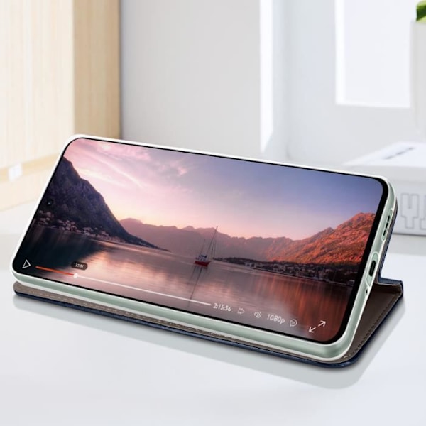 Taske til Oppo Reno 12F Flip Card Holder Stand Function Night Blue Blå