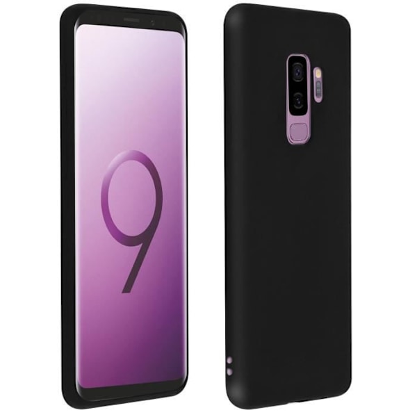 Coque - Samsung - Galaxy S9+ - Silikongel - Anti-repor - Matt svart matte svart