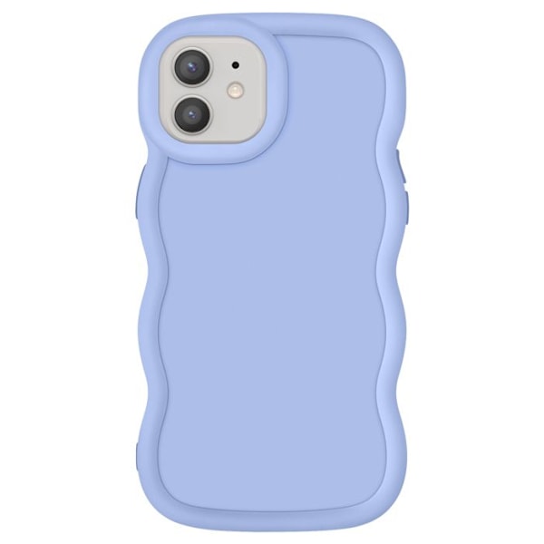 Coque för iPhone 12 och 12 Pro Silikon Anti-stöt serie Candy Lavendel Lila