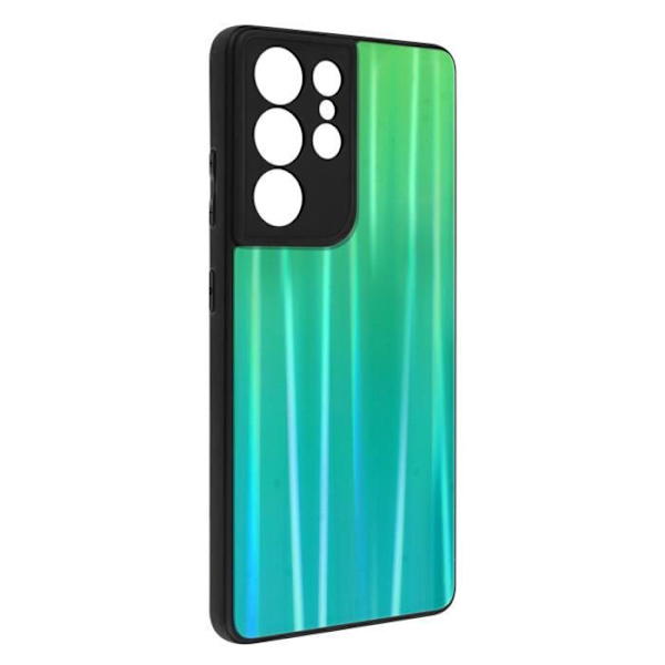 Fodral - Samsung - Galaxy S21 Ultra - Holografisk - Glänsande - Lätt Grön