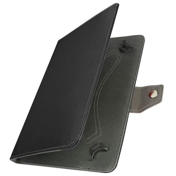 Universal 10 Tommer Tablet Cover Distressed Leather Effect Video Support Sort Svart