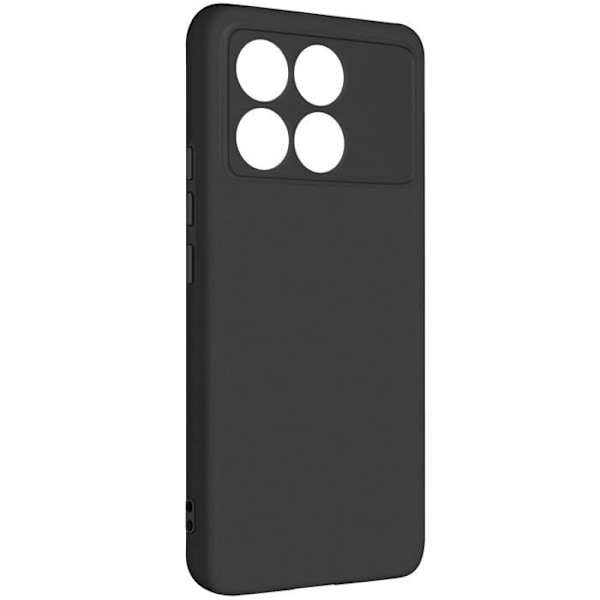 Taske til Xiaomi Poco X6 Pro Semi-stiv mat anti-fingeraftryk håndledsrem Sort