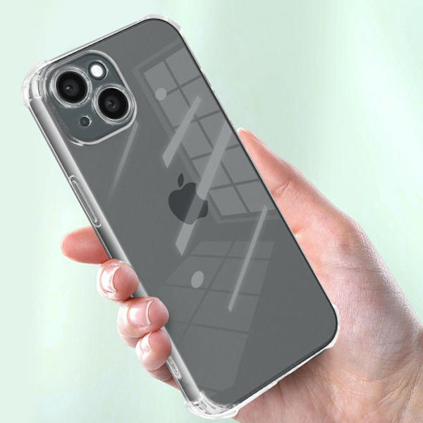 Coque Antichoc - MAYAXESS - iPhone 15 - Transparent - Forstærkede hjørner - Letvægtsdesign Transparent