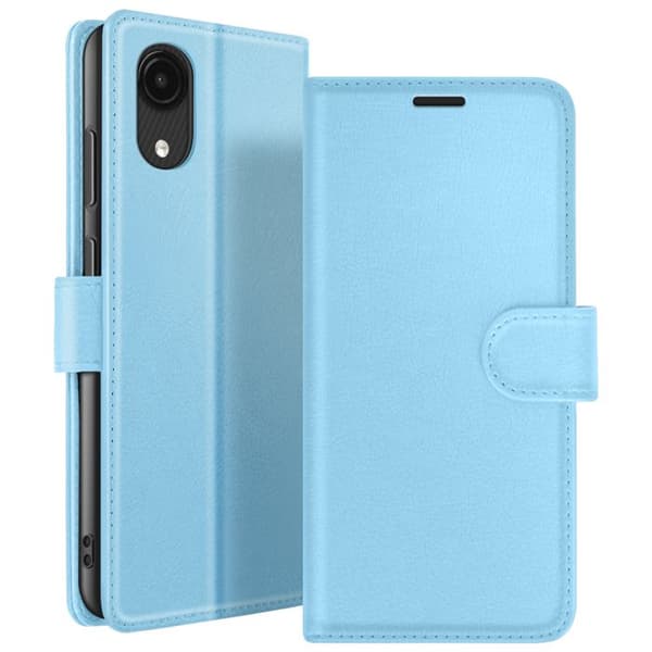 Pungetui - ZANAÉ - Galaxy A03 Core - Lys blå - Video støtte - Magnetisk flap Blå