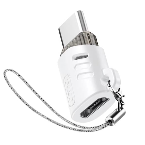 OTG-sovitin Micro-USB-naaras-USB C-uros Erittäin kompakti muotoilu XO valkoinen
