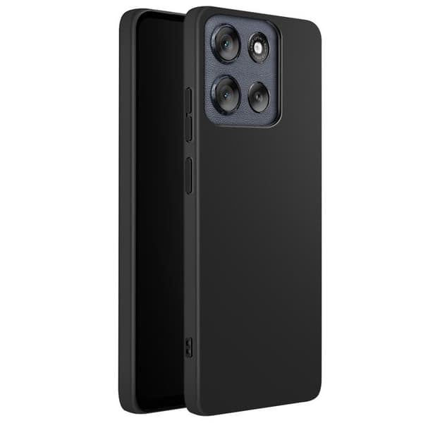 Silikone Blød Mat Sort Etui til Motorola Moto G86