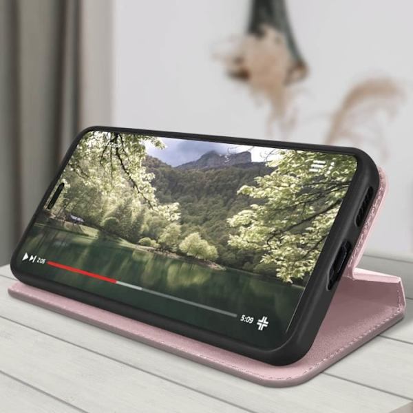Etui til Xiaomi 13 Lite - AVIZAR - Magnetisk flip - Kortholder - Videostøtte - Pink Rosa