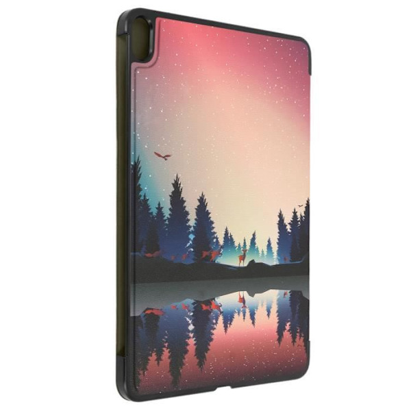 Hus - Apple - iPad Air 2020 - Mønster Skov Orange - Eco-læder - Video/Keyboard Støtte Orange