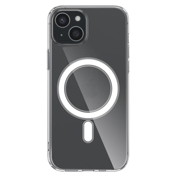 MagSafe-cover til iPhone 15 Plus Essential Design med Forstærkede Hjørner Zanaé Transparent Vit