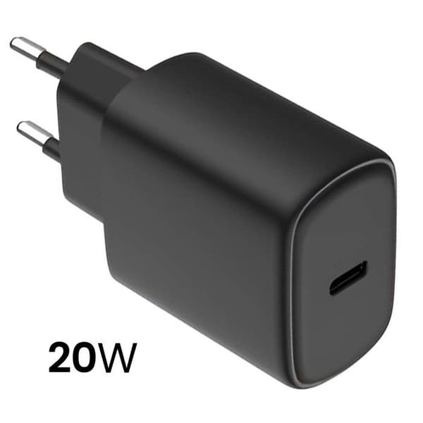 Lader 20W 3A USB-C Hurtigopladning og PPS Jaym Sort Svart