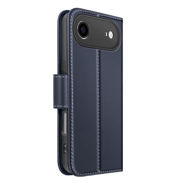 Portemappe - AVIZAR - iPhone Air - Premium Læder - Standfunktion - Mørkeblå Blå