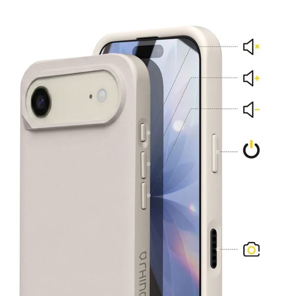 iPhone Air Cover Model SolidX Stødabsorberende 3,5 m MIL-STD 810G certificeret Rhinoshield Beige beige