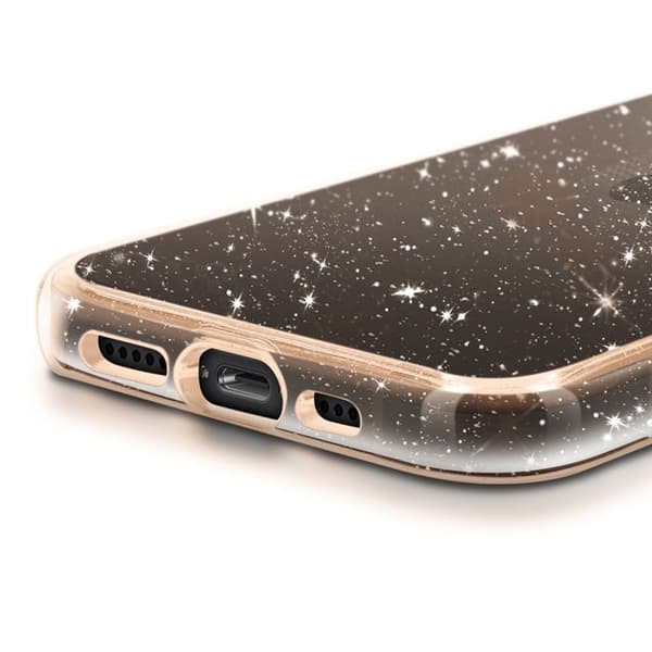 Cover til iPhone 17, Bi-materiale design og glitrende gylden finish Gul