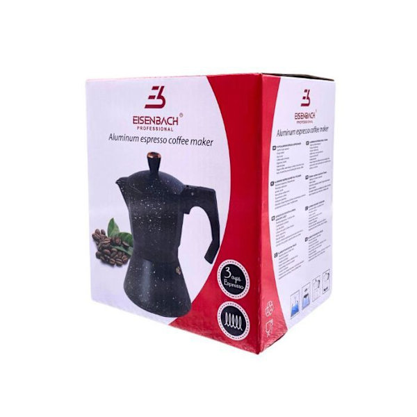 Kompakti 3 kupin Moka-espressokahvinkeitin