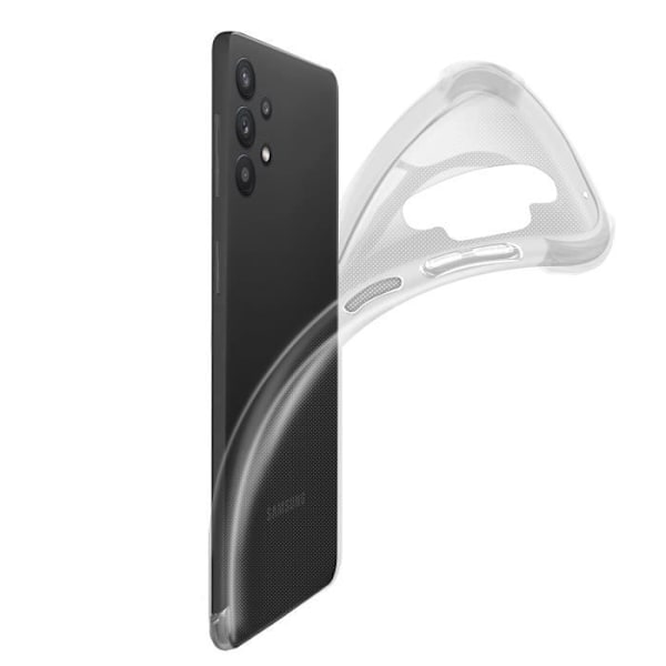 Galaxy A32 Mjukt stötsäkert fodral Förstärkta vinklar Akashi Transparent Vit