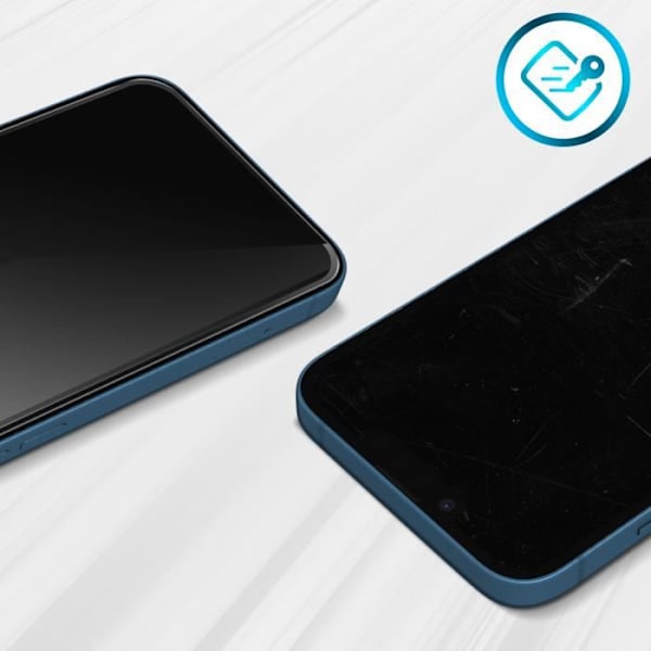 Härdat glas - AVIZAR - iPhone 13 Mini - Hårdhet 9H - Ultra-tunn - Stötbeständig Svart vit