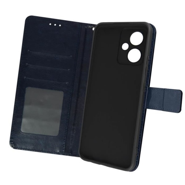 Kotelo Xiaomi Redmi Note 12 5G Flip Wallet -tukivideolle Midnight Blue