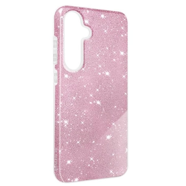 Suojakuori Samsung Galaxy S24 Plus Glitter Silikonille Puolijäykkä Fine Pink Rosa