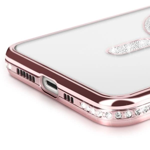 Fodral - Diamant - iPhone 14 Pro - Rosa Strass - Hård - Elegant - MagSafe Rosa