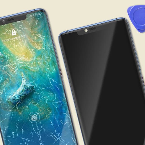 LCD-skärm - Huawei - Mate 20 Pro - Chassi Nattblå - Byte - Funktionell Touchscreen Blå