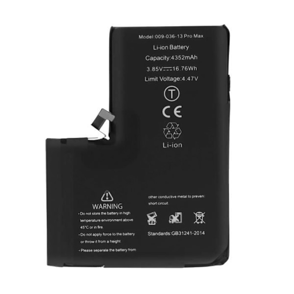 Batteri Decode PCB-version til iPhone 13 Pro Max 4352mAh Sort Svart