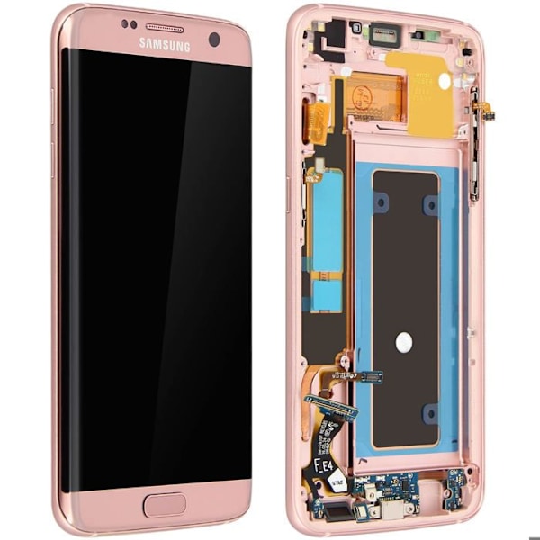 LCD-näyttö Galaxy S7 Edgelle ja vaihto kosketusnäyttö - Vaaleanpunainen