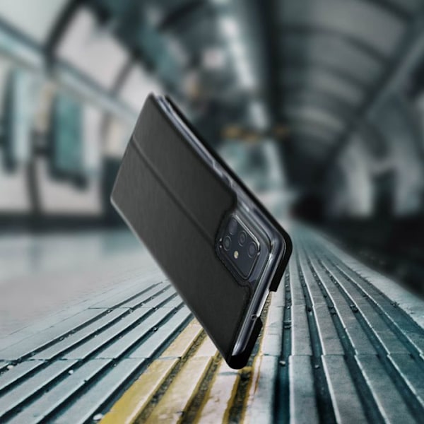 Samsung Galaxy A51 Kotelo Korttipidike Video Tuki Akashi Musta Svart