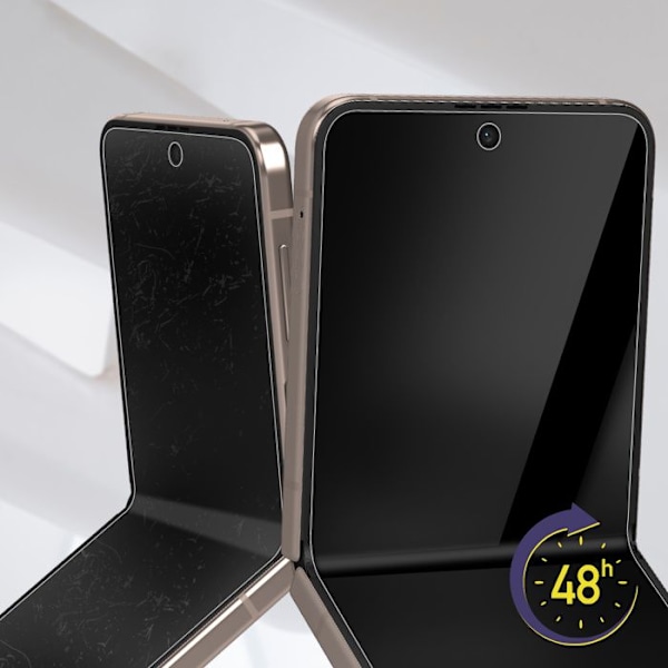 Elokuva Samsung Z Flip4:lle hydrogeeli joustava, iskunkestävä, naarmuuntumaton, läpinäkyvä Transparent