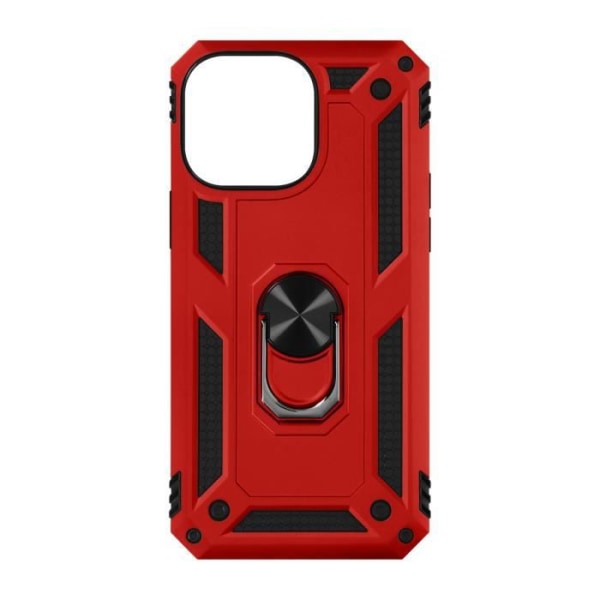 iPhone 14 Pro Max Hybrid Shockproof Cover Support Ring Video Support rød