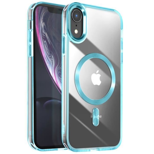 MagSafe-skal för iPhone XR Bakglas Färg Blå Blå