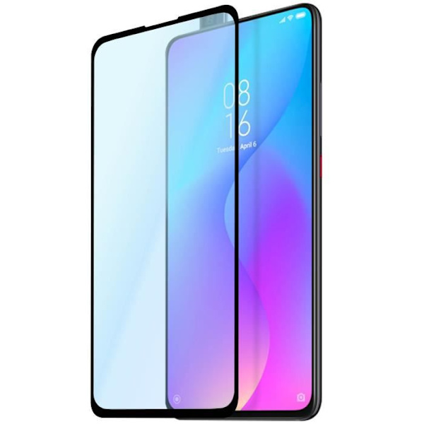 Suojakalvo - AVIZAR - Xiaomi Mi 9T - Karkaistu lasi - Iskusuojaus - Musta Svart