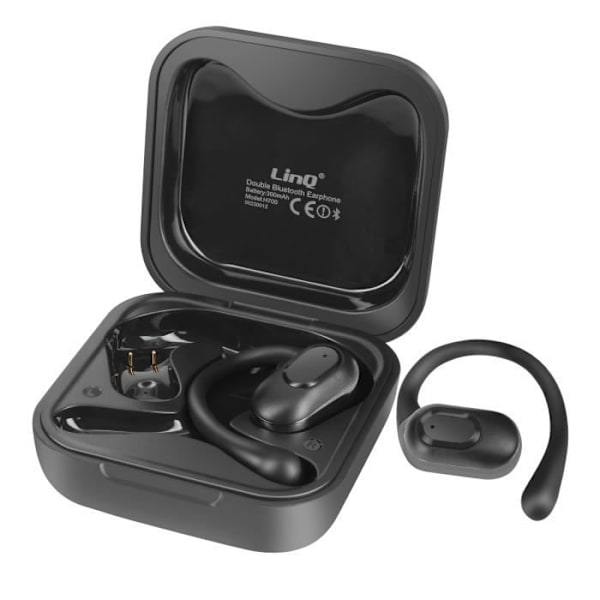 Bluetooth-hovedtelefoner Open Design Touch Control med etui inkluderet LinQ Black Svart