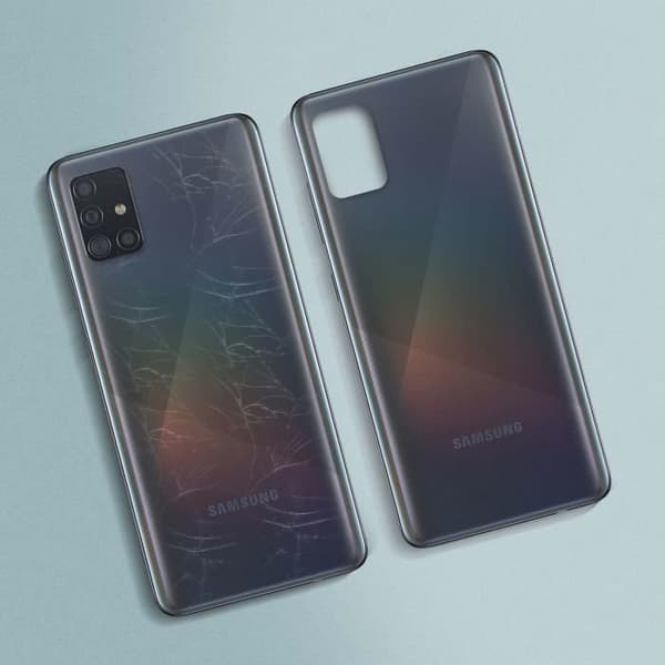 Samsung Galaxy A51 battericover Sort erstatningsbagcover sort