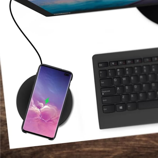 Coque - Samsung - Galaxy S10 Plus - Silikone Gel - Stødbeskyttelse - Qi-opladning Svart