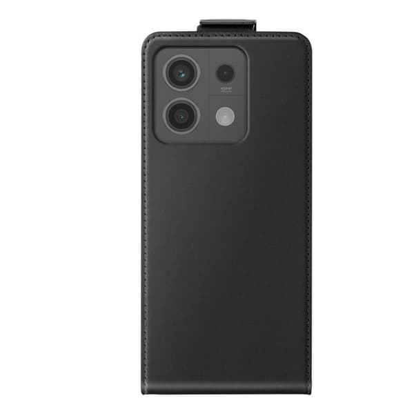 Vertikalt Magnetiskt Flipfodral för Redmi Note 13 5G med Kortfack Svart