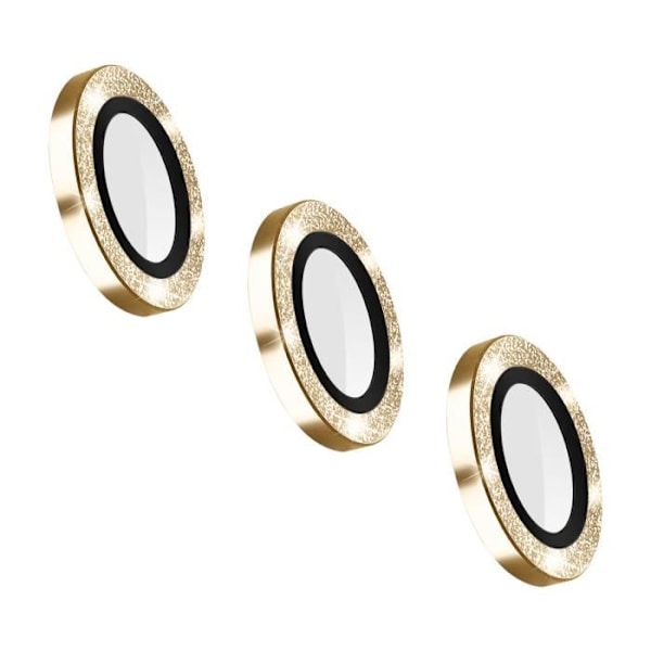 Kamerabeskyttelse - ENKAY - Samsung Galaxy S24 - Pakke med 3 - Hærdet glas - Guld aluminium Gul