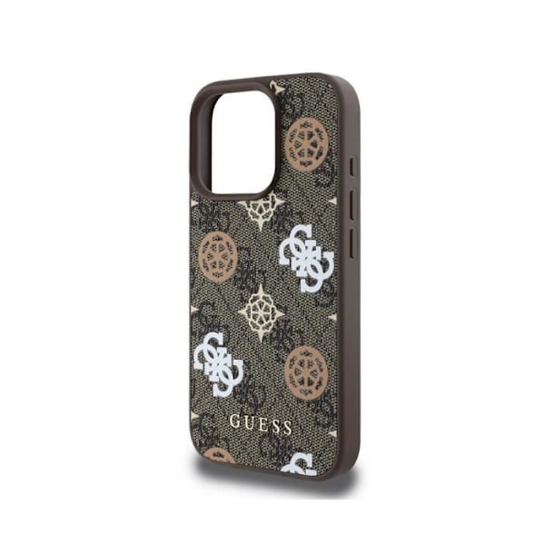 Coque pour iPhone 16 Pro Compatible MagSafe Édition 4G Pionin Ultra-Chic Guess Ruskea Flerfärgad