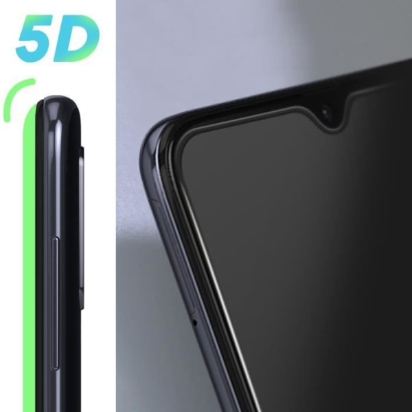 Härdat glas för Samsung Galaxy A50 och Galaxy A30s fasad svart Svart