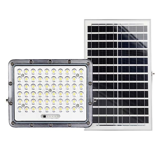 LED Projektor 10W Udendørs 9000K med Solpanel 12W Grå Grå