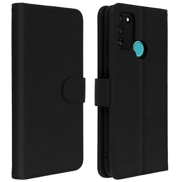Fodral - AVIZAR - Honor 9A - Helt fodral - Kortficka - Stödfunktion - Svart Svart