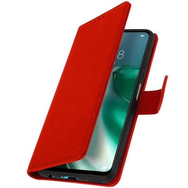 Étui Huawei P40 Lite 5G - AVIZAR - Hel skydd i röd färg - Kortplats - Videostöd - Halvstyv skal Röd