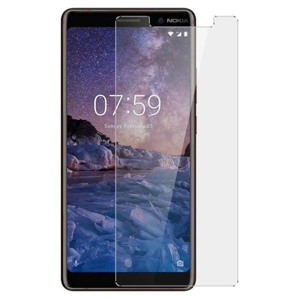 Nokia 7 Plus hærdet glas beskyttelsesfilm 9H Hårdhed Anti-eksplosion Gennemsigtig