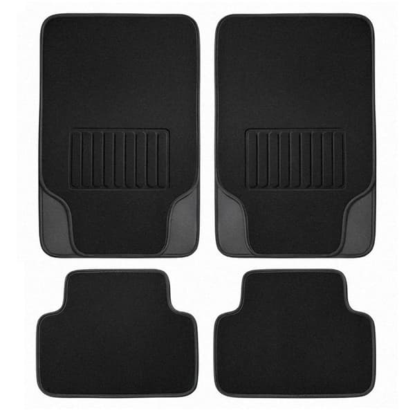 Bilsätesmatta set - AVIZAR - 4 delar - Flockad PVC - Universell - 48×74 cm