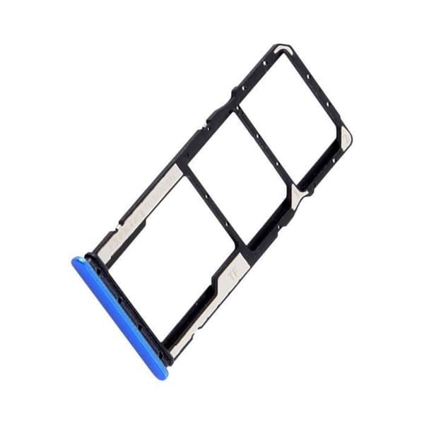 Simkort skuffe til erstatning for Xiaomi Redmi 9A og 10A - Xiaomi - Blå - Dual Nano SIM + Micro-SD Blå