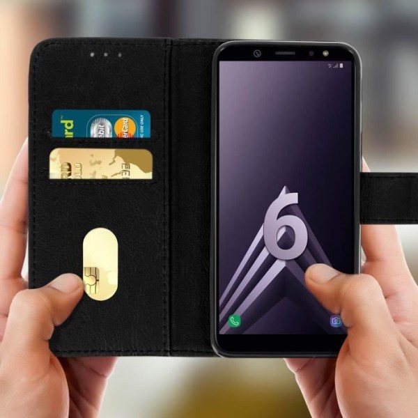 Housse - Samsung - Galaxy A6 - Silikone gel - Magnetisk - Fleksibel Svart